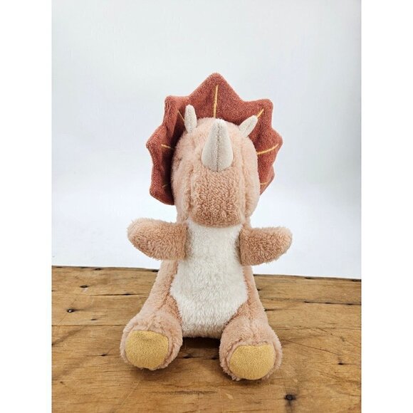 New Albetta Triceratops Recycled Fur Toy Plush Dinosaur Stuffed Animal 10 inch - Picture 5 of 8